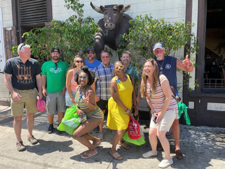 Group in front of Bull